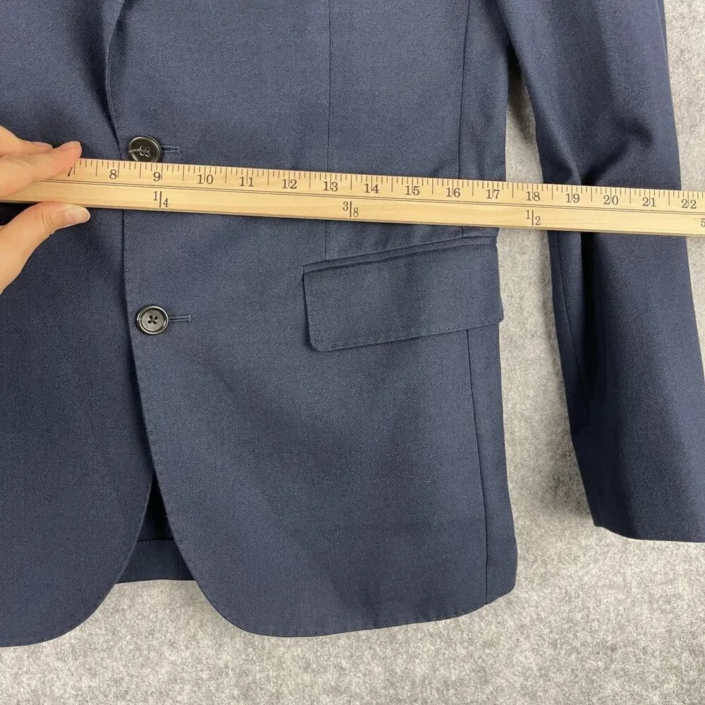 J Crew Ludlow Blazer Sport Coat Mens 36R Blue Slim Fit Unstructured Moon Fabric‎